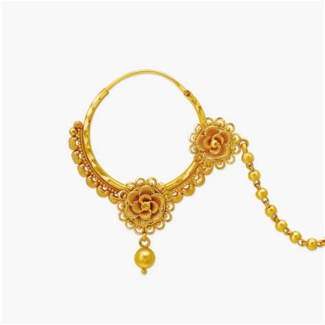 Fancy Gold Nose Pin for the Indian Bride