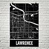 Buy Modern Map Art Lawrence Poster, Lawrence Art Print, Lawrence Wall ...