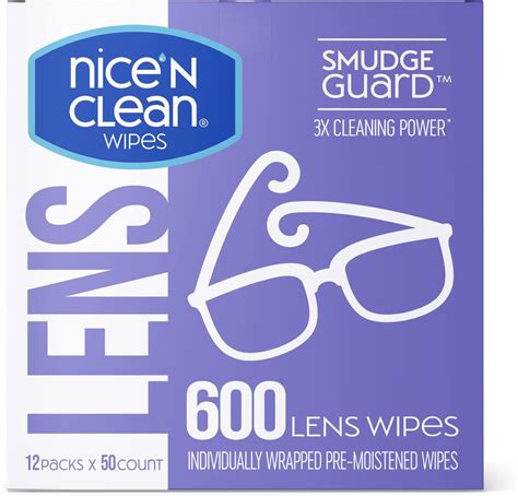 Amazon.com: Nice 'n Clean SmudgeGuard Lens Cleaning Wipes (600 Total ...