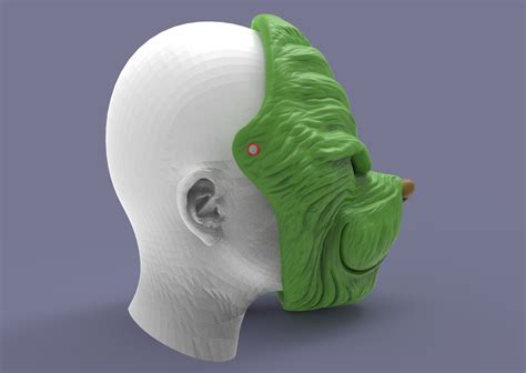 Fichier STL Masque du Grinch Modèle imprimé en 3D 🎃 (OBJ et 3MF)・Modèle ...