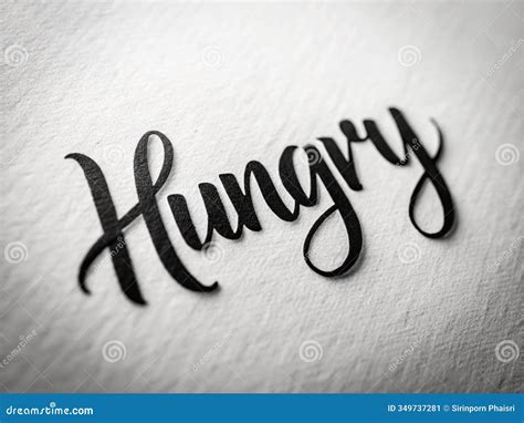 Inspiring Typography Design Handlettered Hungry in Bold Brush Script ...