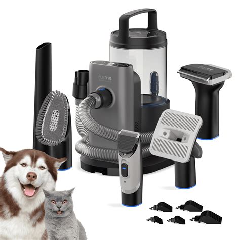 FurMe Professional Plus Pet Grooming Vacuum Kit, 5 Pet Grooming Tools ...