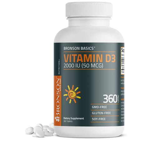 Vitamin D3 2,000 IU – Bronson Vitamins | Quality Vitamins and Supplements since 1960