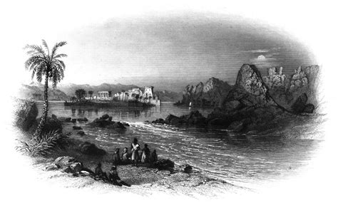 Egypt Island of Philae Nthe Approach to The Island of Philae Site of ...