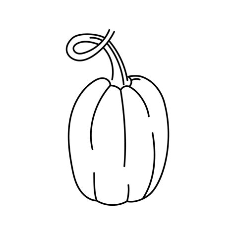 Tall Pumpkin Outline Clipart