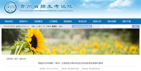 贵州2023高考查分入口：http://zsksy.guizhou.gov.cn/ - 掌上高考