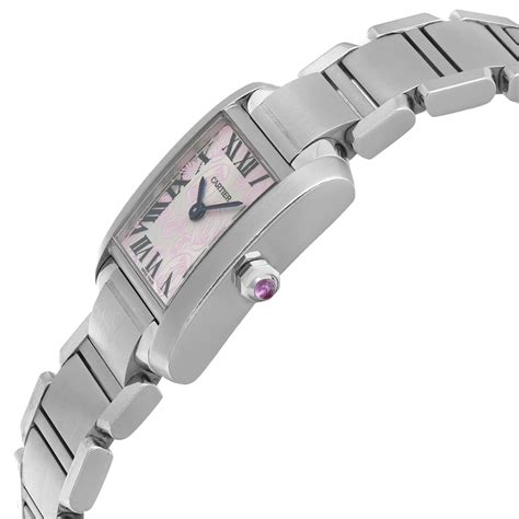 Cartier Tank Francaise 20mm Steel Silver Dial Ladies Quartz Watch ...