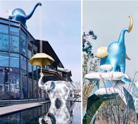 玻璃钢大象玻璃钢动物雕塑 - 卓景雕塑公司
