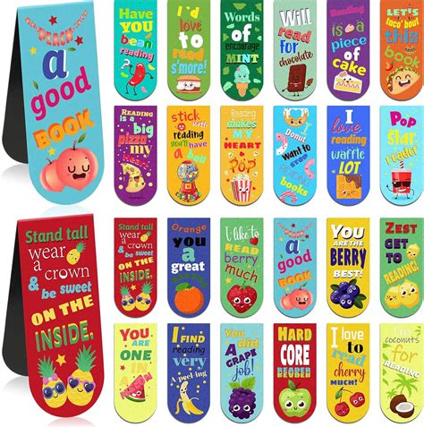 Amazon.com: 48 Pack Scented Bookmarks Magnetic Scratch and Sniff Fruit ...