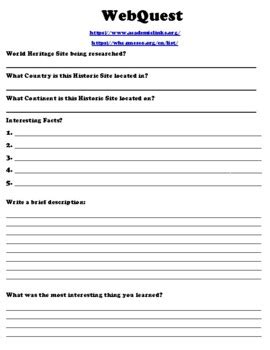 Ironbridge Gorge (United Kingdom) World Heritage Site Worksheet | TPT
