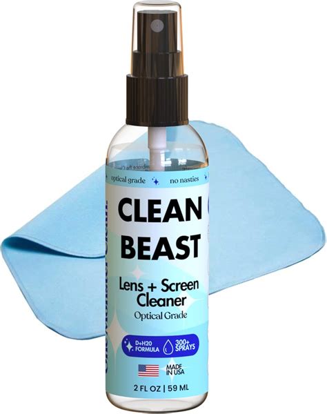 Amazon.com: CLEAN BEAST Lens Cleaner Spray Kit – Includes a Microfiber ...