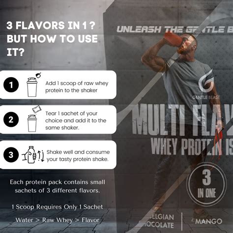 Multi-Flavored 100% Whey Protein Concentrate | 3-in-1 Flavors | Gluten