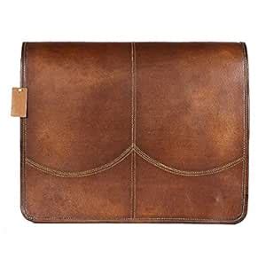 Buy Znt Bags,Leather 13" Brown Laptop Sleeves/Briefcase/Messeenger Bag ...