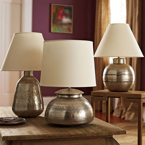 Hammered metal lamps from Serena & Lily | Ev dekorasyon fikirleri ...