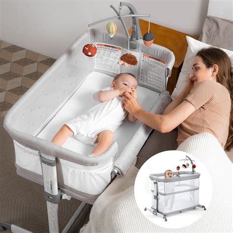 Amazon.com: besrey 4 in 1 Baby Bassinet Bedside Sleeper, Playpen, Baby ...