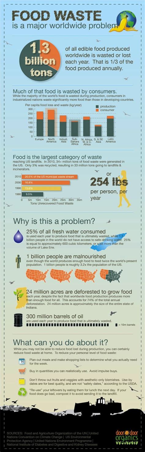 Image result for Food Waste Infographic