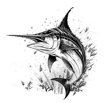 Premium Vector | A fish with a long nose and a long nose.