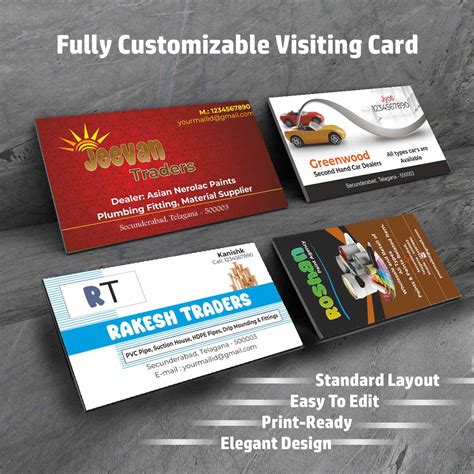 3/10 Business Visiting Card Design Files – 100 CDR v11 Templates Files ...
