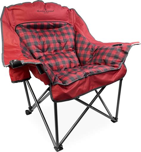 BlackSierraEquipment Black Sierra Plush XL Camping Chair for Adults ...