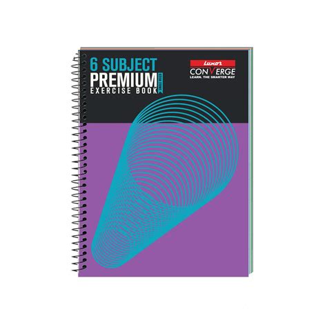 Luxor 6 Subject Spiral Premium Exercise Notebook, Single Ruled - (18cm ...