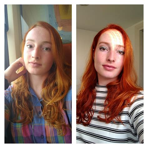 Before and after enhancing my own faded red hair with henna. in 2025 ...