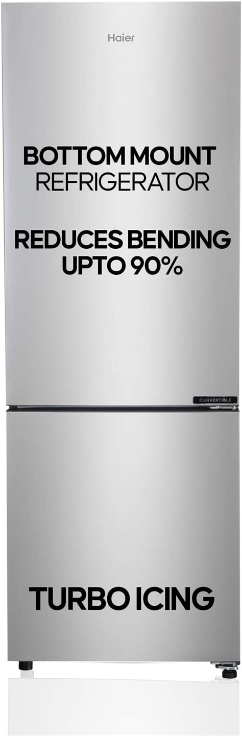 Haier 268 Litres 2 Star Frost Free Double Door Convertible Refrigerator ...