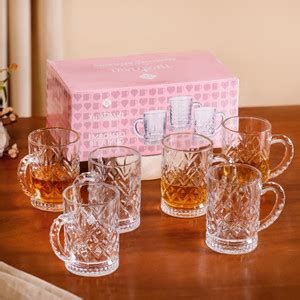 Nestasia Pack of 6 Glass Shimmering Glamour Thick Glass Cup Price in ...