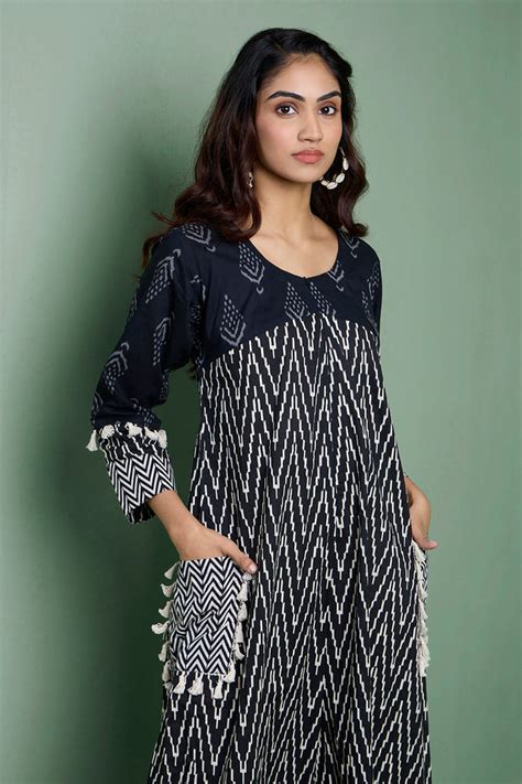 MASTANEY - Cotton Black & White Jumpsuit - Ishnya