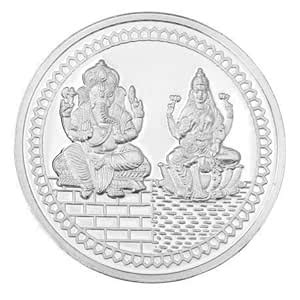 Silverwala 999 Silver Purity Ganesha + Lakshmi Subh Labh 5 Gram ...