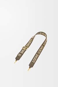 Anagram strap in jacquard and calfskin Natural/Tan - LOEWE
