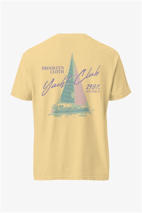 Brooklyn Cloth Yacht Club Yellow Graphic Tee