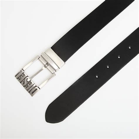 Women's belts Diesel Diesel Logo Rev B-Shift II Belt Black/ Dark Brown ...