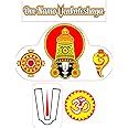 Stickers of Sri Balaji Om Namo Venkateshaya in Mix Designs and Size 4+4 ...