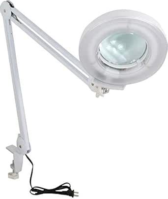 LED Magnifying Clamp Lamp Daylight Bright Magnifier Lighted Lens Bright ...