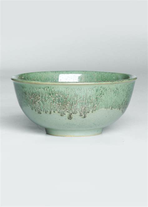 Get Studio Pottery Ceramic Large Serving Bowl Green at ₹ 999 | LBB Shop