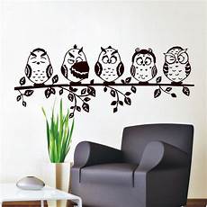 Owl Wall Stickers by Aliexpress Buy Five Coffee Baby Owl Wall Decal Pvc Owl Wall Stickers