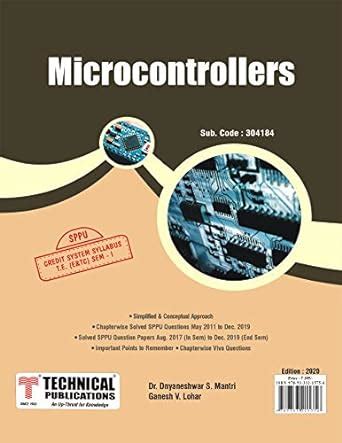 Buy Microcontrollers For T. E. Pune University (SPPU) R-15 (I E&TC ...