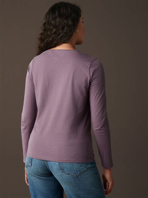 Buy Lavender Purple Long Sleeve Crew Neck 100% Cotton T-Shirt from Next ...