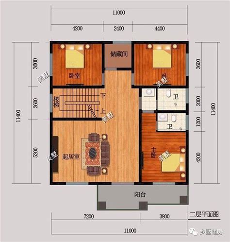 10米x11米农村三层欧式自建房别墅设计图纸，弧形客厅大露台-建房圈