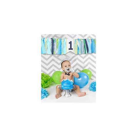 Buy 1st Birthday Banner For Baby - Green Party Theme Pull Flag ...