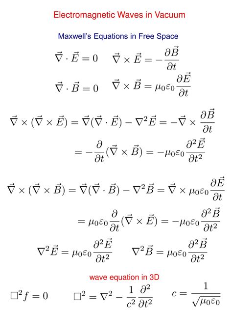 PPT - Maxwell’s Equations in Free Space PowerPoint Presentation, free ...