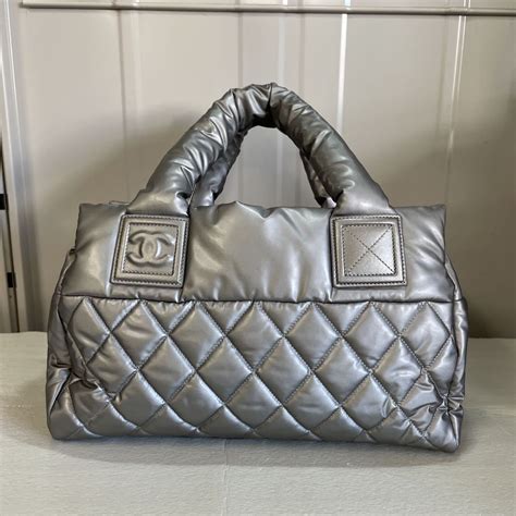 Yahoo!オークション - シャネル コココクーン ハンドバッグ シルバー