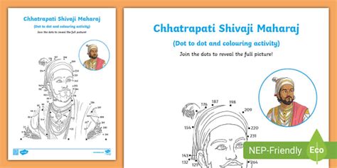 Shivaji Maharaj dot art activity - Twinkl India