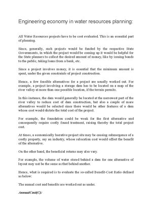 Hydrology and water resource engineering - CET307 - KTU - Studocu