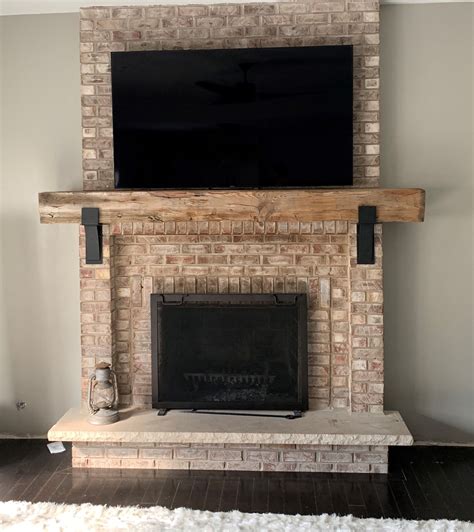 Rustic Mantels For Brick Fireplaces at Virginia Travis blog