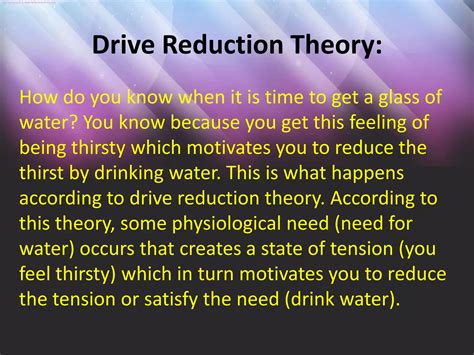 Drive reduction theory | PPTX