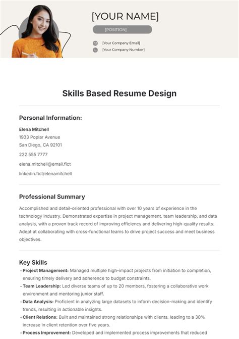 Free Skills Based Resume Templates to Edit Online and Download