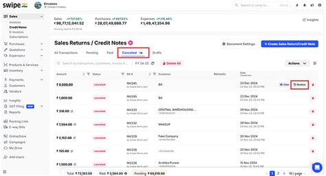 How to Restore the Cancelled Credit Notes/Sales Return on Web ...