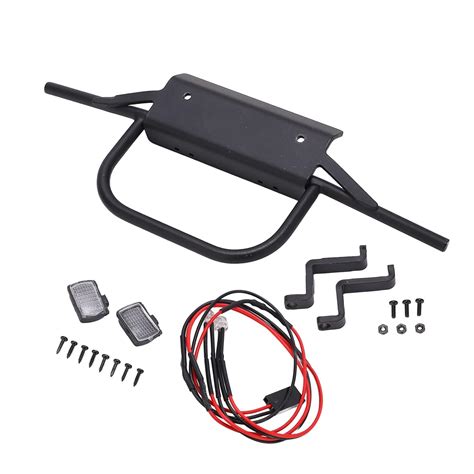 Metal Front Bumper with LED Headlights, Metal Front Bumper Parts Anti ...