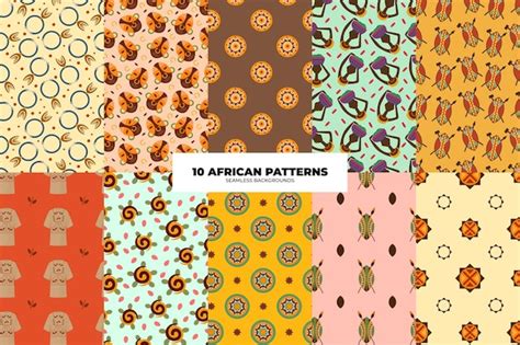 African background set | Premium Vector